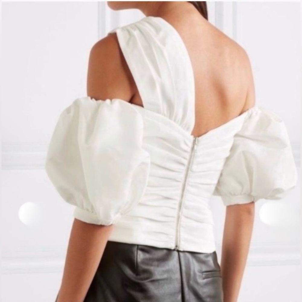 Self-Portrait Ivory Taffeta Top, size US 4 , UK 8, brand new with tag - Picture 3 of 9